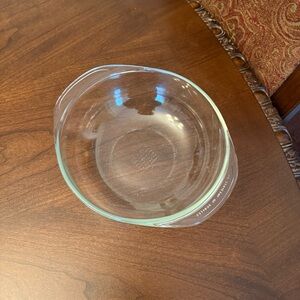 Vintage Pyrex 023 1.5 Qt Clear Handled Casserole Baking Bowl